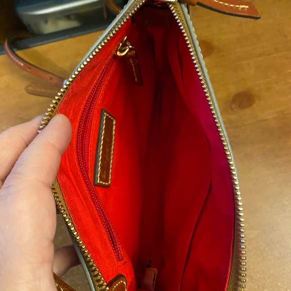 Dooney & Bourke Grey Leather Crossbody Bag - Picture 4 of 5